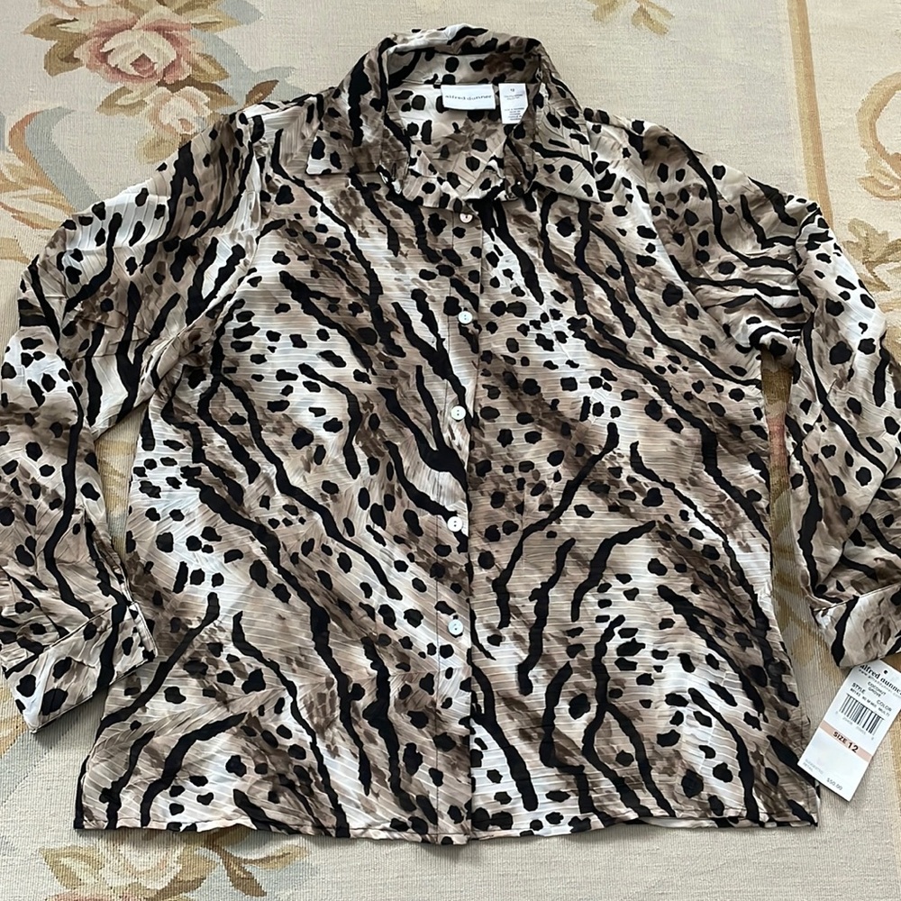 Size 12 animal print blouse